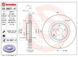 Brembo 09.B807.41 - Disco Freno Oe 2464212612 Per Classe A (W176), Classe B (W246), Cla (C117), Cla (X117), Classe Gla (X156)