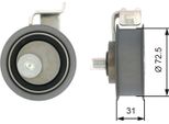 Gates T43017 Puleggia Tendicinghia, Cinghia Dentata Oe 06B109243 Compatibile Con Sharan, New Beetle, Golf Iv, Bora, Octavia, Toledo, Leon, Alhambra, Tt, A6 4B, A3 8L