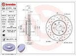 2X Disco Freno Brembo 09.C171.1X Per Hyundai I20 Hatchback (Gb Ib) 44Mm 256Mm