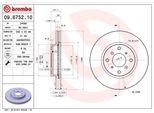 Brembo 09.6752.10 - Disco Freno Oe 45251SS0A00 Per Civic Vi, Prelude