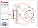 Brembo 09.7421.80 - Disco Freno Oe 52008440 Per Cherokee (Xj), Grand Cherokee I (Zg, Zj), Wrangler I (Sj, Yj), Wrangler Ii (Tj)