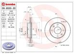 Brembo 09.9555.20 - Disco Freno Oe 5171217000 Per Elantra (Xd), Matrix (Fc)