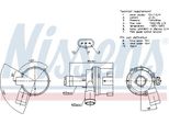 Nissens 831117 - Pompa Acqua Oe 059121012B Per Q7 (4L), Q5 (8R), A6 (4G), A6 (4F), A5 (8T), A5 (8F), A4 (8K), Touareg (7P), Amarok