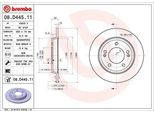 Brembo 08.D445.11 - Oe 58411G2300 Disco Freno Per Cerato (Bd), Elantra (Ad), I20 (BC3, BI3), Ioniq (Ae), Niro (De)