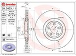 Brembo 09.D433.11 - Disco Freno Oe C2P12622 Per F-Type (X152), Xf (X250), Xj (X351), Xk (X150)