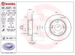 Brembo 08.A327.11 - Oe 42510SEAE00 Disco Freno Per Accord Vii
