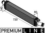 Mahle Ci 169 000P - Intercooler Oe 8K0145805AC Per A5 (8T), A5 (8F), A4 (8K), A6 (4G), A7 (4G), A8 (4H), Q5 (8R), Macan (95B)