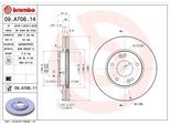 Brembo 09.A706.11 - Oe 517121D100 Disco Freno Per Carens Iii (Un)
