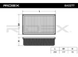 Ridex 8A0277 - Oe 5Q0 129 620 B Luftfilter FüR A1 (Gb), A3 (8V), A3 (8Y), Q2 (Ga), Q3 (F3B), Q3 (F3), Tt (Fv), Ateca (K), Arona (Kj), Ateca (Kh), Ibiza (Kj), Leon (5F), Leon (Kl), Tarraco (KN2), Kamiq (NW4), Karoq, Kodiaq, Octavia Iii (5E), Octavia Iv (Nx), Scala (NW1), Superb Iii (3V), Arteon (3H), Golf (BA5, BV5), Golf Sportsvan (AM1, AN1), Golf Vii, Golf Vi, Golf Viii, Passat (3G), Polo (AE1, A