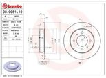 Brembo 08.9081.10 - Disco Freno Oe 5841129300 Per Coupé (Rd), Elantra (Xd), Lantra I (J-1), Lantra Ii (J-2)
