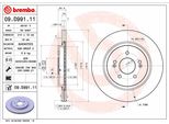 2X Disco Freno Brembo 09.D991.11 Per Hyundai Santa Fé Iv (Tm) Palisade (LX2)