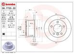 Brembo 08.7725.20 - Disco Freno Oe 9024230412 Per Classe G (W461), Classe G (W463), Sprinter (W901, W902), Sprinter (W903), Sprinter (W904), Sprinter (W909)