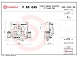 Brembo F Br 049 - Pinza Freno Oe A4474207900 Per Vito (W447)
