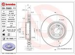 Brembo 09.D985.11 - Oe A2474210712 Disco Freno Per Classe A (W177), Classe B (W247), Cla (C118), Cla (X117), Gla (H247), Glb (X247)