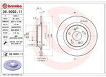 2X Disco Freno Brembo 08.9092.11 Per Honda S2000 (Ap) 40Mm 282Mm