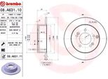 Brembo 08.A631.11 - Oe 584111D000 Disco Freno Per Carens Iii (Un)