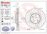 Brembo 09.B269.1X - Oe 45251TL0G50 Disco Freno Per Accord Ix, Accord Viii