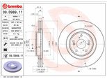 2X Brembo Disco Freno 09.D989.11 Per Honda CR-V V (Rw_ Rt_) 47Mm 320Mm