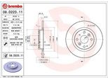 Brembo 08.D223.11 - Disco Freno Oe DA9L26251 Per MX-5 Iv (Nd)