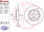 Brembo 08.C208.21 - Disco Freno Oe T4N1742 Per Xe (X760)