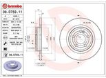 Brembo 08.D759.11 - Disco Freno Oe 2474230212 Per Classe A (W177), Classe B (W247), Cla (C118), Cla (X117), Gla (H247), Glb (X247)