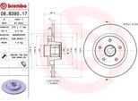 Brembo 08.B395.17 - Disco Freno Oe 8200381148 Per Kangoo (Fw), Kangoo (Kw)