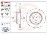 Brembo 09.7217.21 - Disco Freno Oe MJA2692AA Per Xj (X300, X330), Xj (X308), XK8 (X100)