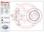 Brembo 08.9580.21 - Disco Freno Oe 1684230212 Per Classe A (W168), Vaneo (414)