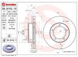 Brembo 09.9143.11 - Disco Freno Oe 4351260130 Per Lx (UZJ100)