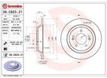 2X Disco Freno Brembo 08.C823.21 Per Hyundai Kona (Os) Per Kia Soul Ii (Ps)