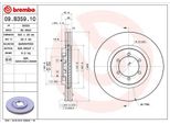Brembo 09.B359.10 - Disco Freno Oe 51712H1030 Per Terracan (Hp)