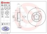 Brembo 08.5747.11 - Oe 4A0615301B Disco Freno Per A4 (8D), A6 (4A)