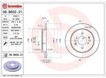 Brembo 08.B602.21 - Disco Freno Oe 42510T5B950 Per Jazz Iv (Gk)