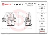 Brembo F Br 076 - Pinza Freno Oe 9104238400 Per Esprinter (B907, B910), Sprinter (W907, W910), Sprinter (W910)
