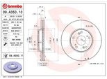 Brembo 09.A350.11 - Disco Freno Oe 45251S1AE40 Per Accord Vii