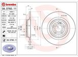 Brembo 08.D760.11 - Disco Freno Oe 2474230312 Per Classe A (W177), Classe B (W247), Cla (C118), Cla (X117), Gla (H247), Glb (X247)