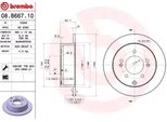 Brembo 08.B667.11 - Disco Freno Oe 584110Q300 Per Cerato Ii (Td), Soul (Am)