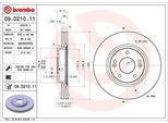 Brembo 09.D210.11 - Oe 51712A6600 Disco Freno Per Ceed (Jd), I30 (Gd), Pro Ceed (Jd)