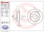 Brembo 08.5443.10 - Oe 4320659J01 Disco Freno Per Almera Ii (N16), Primera (P10), Primera (P11)