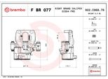 Brembo F Br 077 - Oe A9104238600 Pinza Freno Per Esprinter (B907, B910), Sprinter (W907, W910), Sprinter (W910)