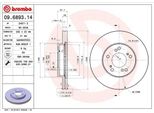 Brembo 09.6893.11 - Disco Freno Oe 45251SZ3E00 Per CR-V I (Rd), HR-V (Gh), Integra (DC2, DC4), Legend Iii (Ka), Prelude, Shuttle (Ra)