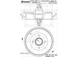 Brembo 14.A672.10 - Tamburo Freno Oe 43206AX650 Per Micra Iii (K12), Note (E11, NE11)