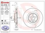 Brembo 09.D749.11 - Disco Freno Oe LR125902 Per Range Rover Velar (L560)