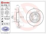 Brembo 08.D758.11 - Disco Freno Oe 2474230112 Per Classe A (W177), Classe B (W247), Cla (C118)