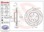 Brembo 09.C743.21 - Disco Freno Oe 34216864135 Per F54, F60