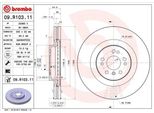 Brembo 09.R103.11 - Disco Freno Oe 1644210512 Per Classe Gl (X164), Classe M (W164), Classe R (W251)