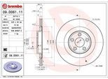 Brembo 09.D061.11 - Disco Freno Oe C2D27617 Per F-Type (X152), Xj (X351)