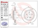 Brembo 09.9738.11 - Disco Freno Oe 2204230212 Per Classe S (C215), Classe S (W220)