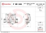 Brembo F Br 046 - Oe A4474207600 Pinza Freno Per Viano (W639), Vito (W447), Vito (W639), Classe V (W447)