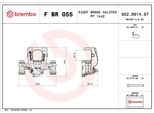Brembo F Br 055 - Oe A4474208100 Pinza Freno Per Vito (W447), Classe V (W447)